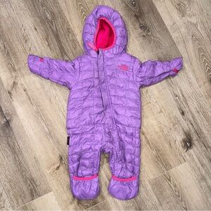 The North Face Kids Snowsuit in Purple and Pink